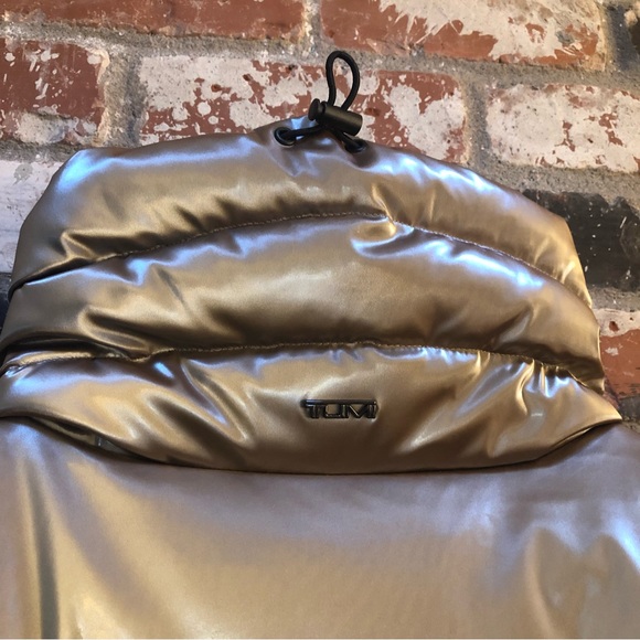 Tumi High Shine Bomber Champagne in Women’s size Large - Picture 9 of 16